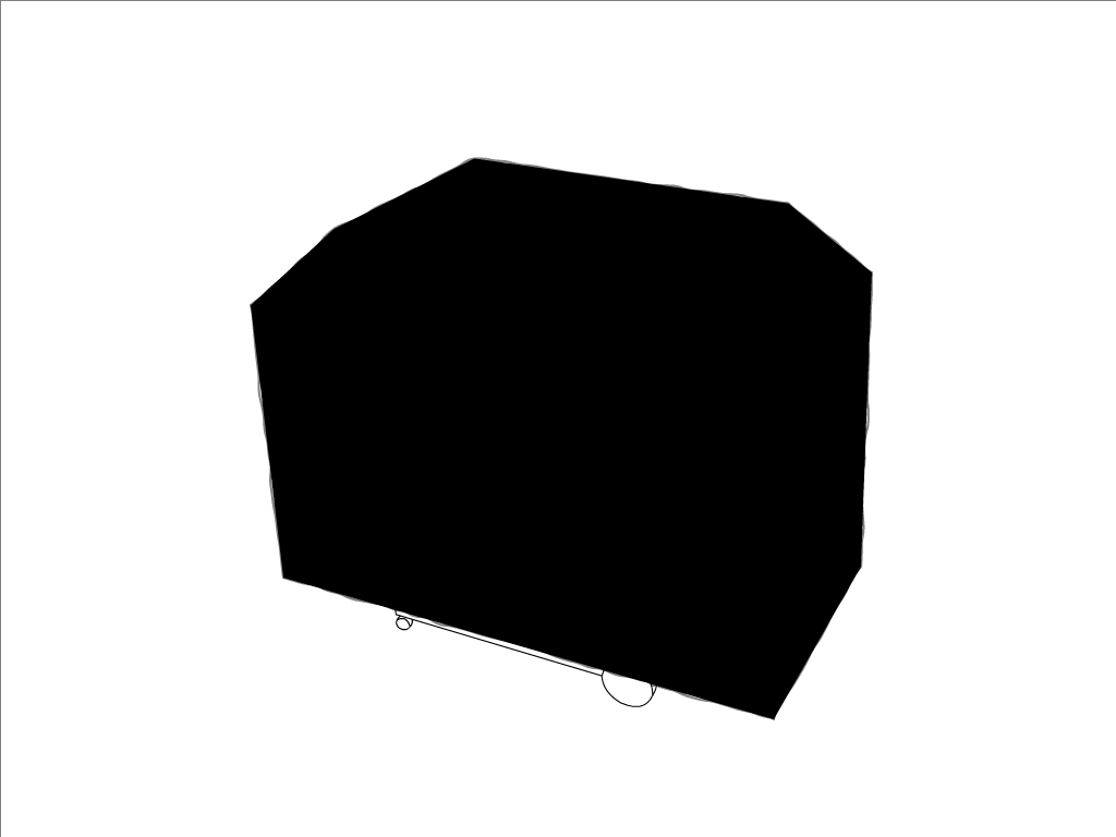 Housse de barbecue   en Membrane PVC 670gr/m² Noir RAL 9005