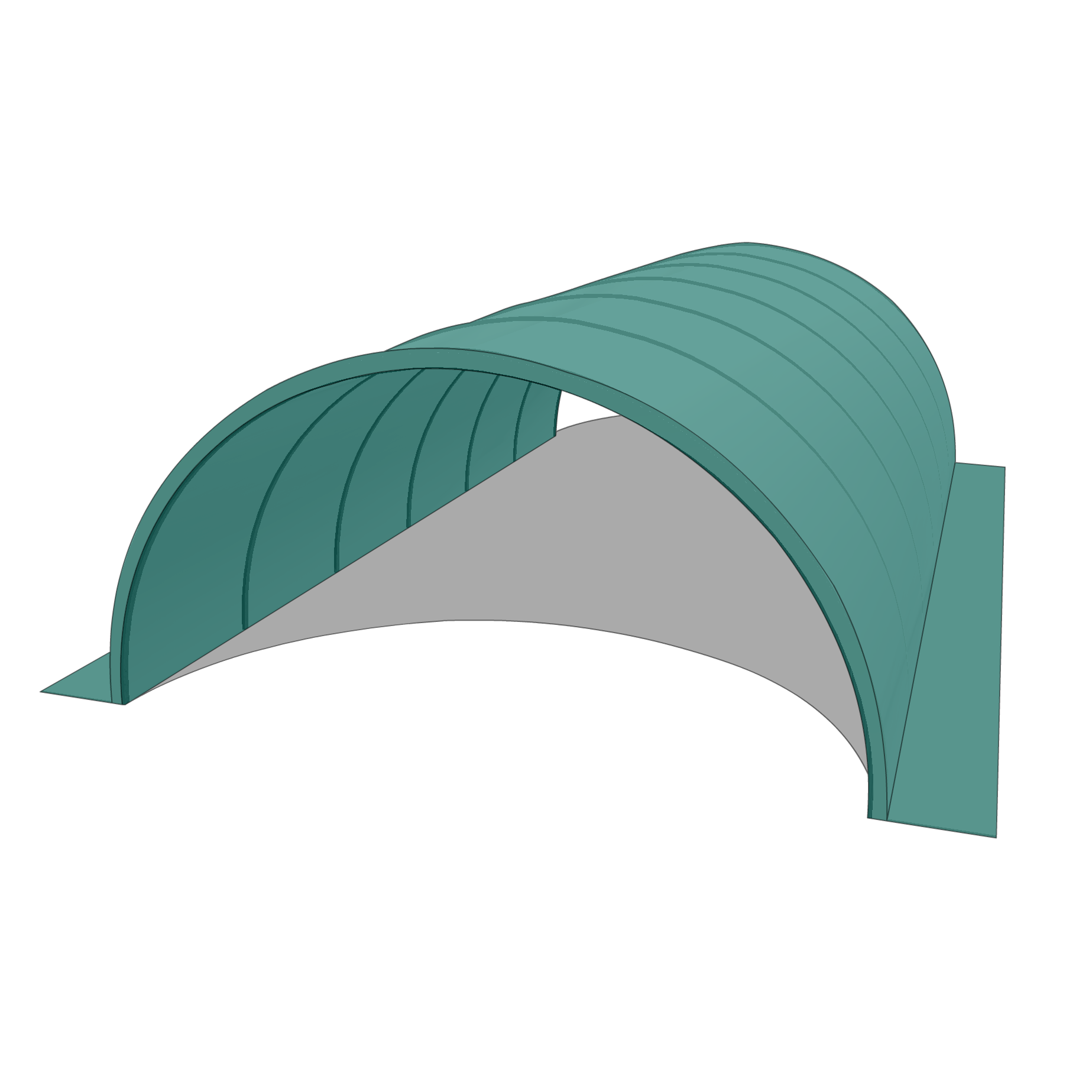 Bâche pour tunnel 13x10m  en AGRI 720 BC Vert/blanc