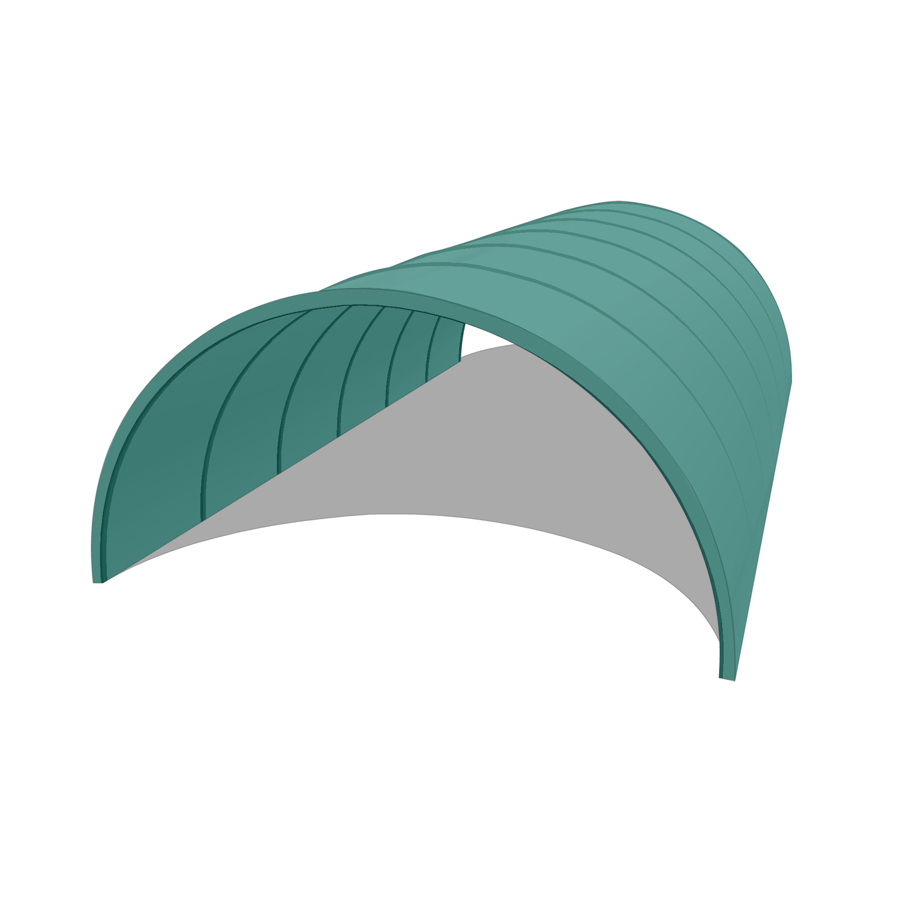 Bâche pour tunnel 12x4m  en AGRI 720 BC Vert/blanc
