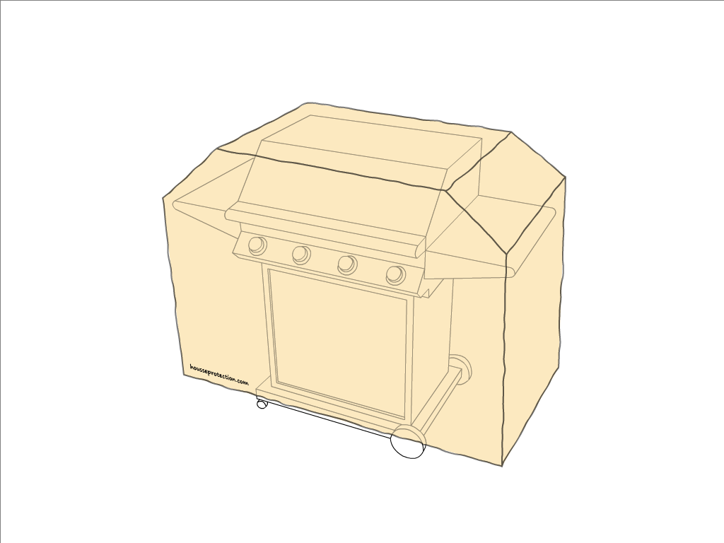 Housse de barbecue   en Protect 670 : La référence en matière de protection étanche Beige ral 1015
