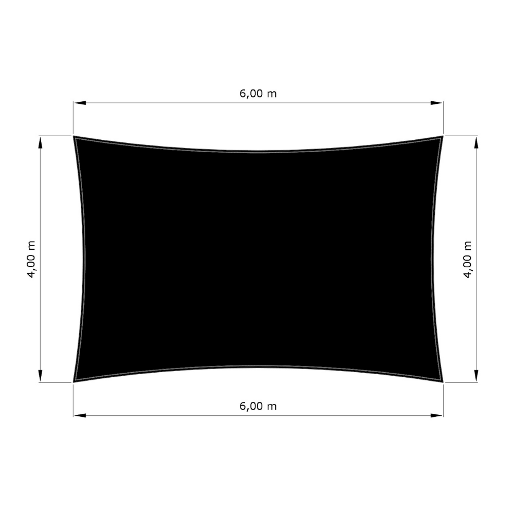Voile d'ombrage standard ajourée rectangle d'une dimension de 4x6m