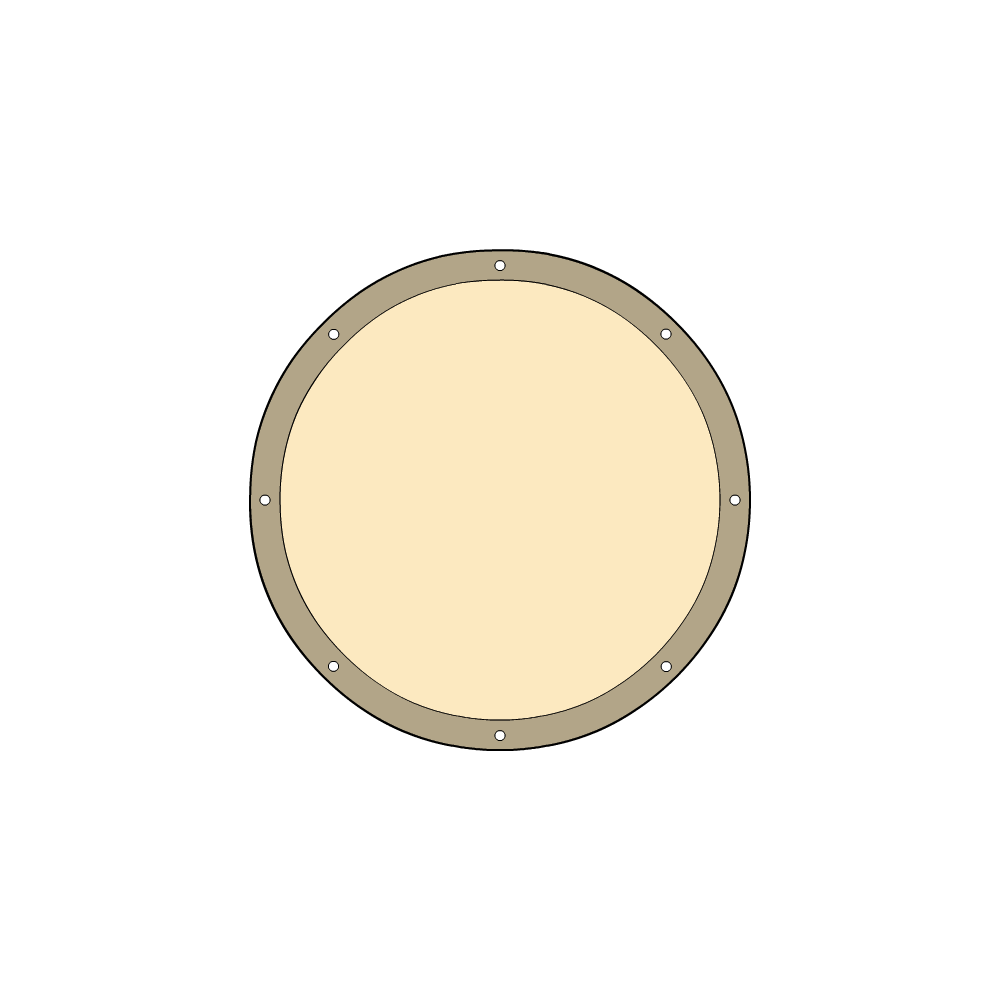 Bâche plate ronde en Protect 670 : La référence en matière de protection étanche Beige ral 1015 d'une diamètre de 2.7800000000000002m
