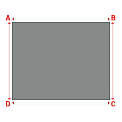 Bâche Rectangle en AustralMesh - Toile d'ombrage ajourée Gris Acier (648 AustralMesh) - 5.65x4.50m
